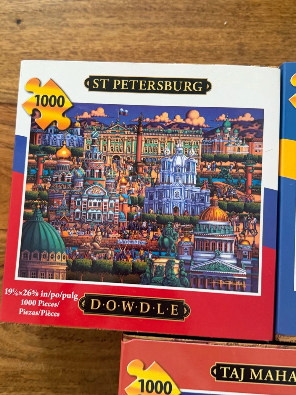 Dowdle 1000-Piece Puzzle Set - Multicolor St Petersburg, Stockholm Taj Mahal Lot - Picture 3 of 4